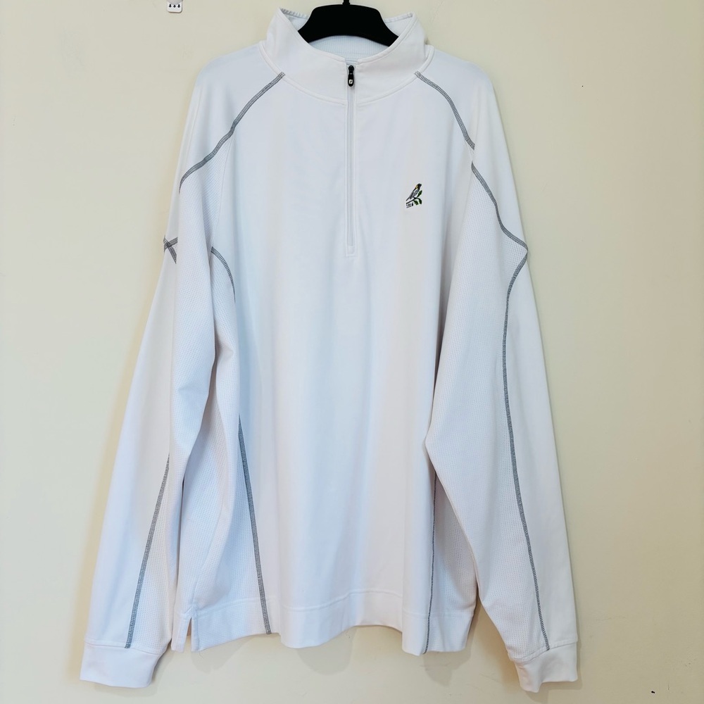 Footjoy FJ Men's XL White Long Sleeve UV Golf Shirt